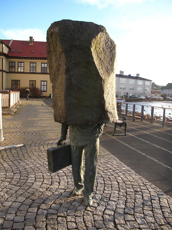 rock head statue