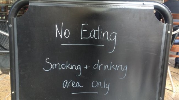no eating sign