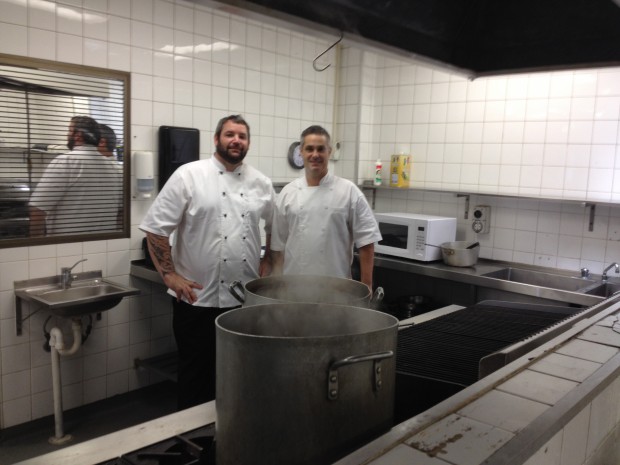New Monsoon's chef Dwayne Gadby with consultant Jason Makara. 