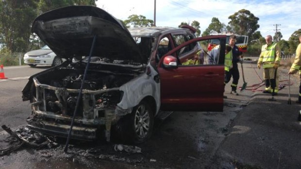 Ford Everest burnt out