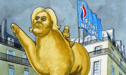 Le Pen French by Steve Bell
