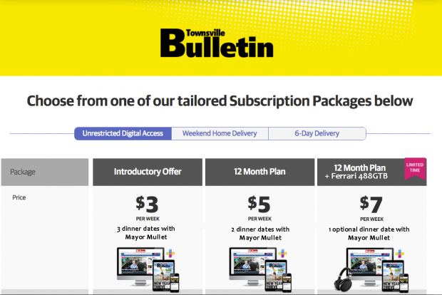 Mullet subscription offer