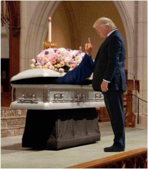 Trump funeral john mccain