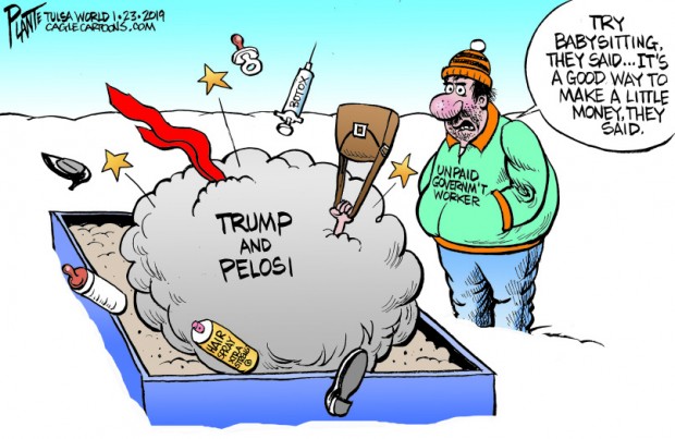 Bruce Plante Cartoon: Trump vs Pelosi II