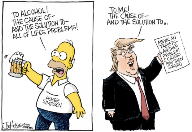 20_political_cartoon_u.s._homer_simpson_alcohol_trump_tariffs_problem_solving_-_joe_heller