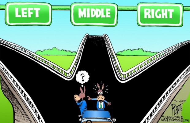 Bruce Plante Cartoon: Which way Dems?