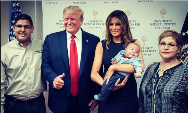 Trump with baby el paso