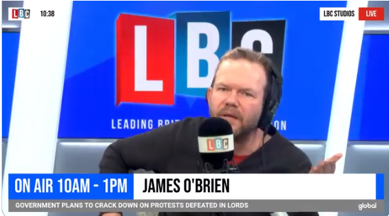 James O'brien, LBC Screen Shot 2022-01-19 at 11.18.02 am
