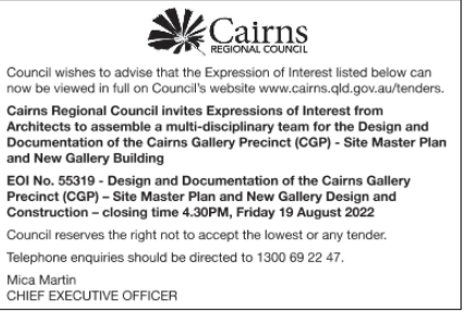 Cairns Gallery Precinct Screen Shot 2022-07-23 at 5.13.22 pm